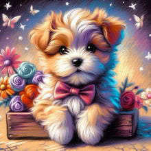 Load image into Gallery viewer, Yarn Dog 30*30CM Full Round Drill Diamond Painting Drill Diamond Painting
