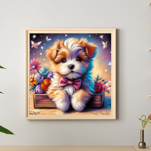 Yarn Dog 30*30CM Full Round Drill Diamond Painting Drill Diamond Painting