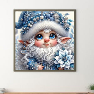 Christmas White-Haired Elf 30*30CM Full Round Drill Diamond Painting Drill Diamond Painting