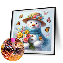 Load image into Gallery viewer, Bouquet Butterfly Snowman 30*30CM Full Round Drill Diamond Painting Drill Diamond Painting
