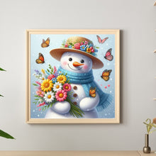 Load image into Gallery viewer, Bouquet Butterfly Snowman 30*30CM Full Round Drill Diamond Painting Drill Diamond Painting
