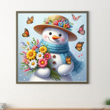 Load image into Gallery viewer, Bouquet Butterfly Snowman 30*30CM Full Round Drill Diamond Painting Drill Diamond Painting
