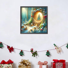 Load image into Gallery viewer, Christmas In The Forest Mini Town 30*30CM Full Round Drill Diamond Painting Drill Diamond Painting
