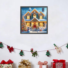 Load image into Gallery viewer, Winter Night Christmas House 30*30CM Full Round Drill Diamond Painting Drill Diamond Painting
