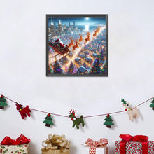 Load image into Gallery viewer, Santa Claus Over Town 30*30CM Full Round Drill Diamond Painting Drill Diamond Painting
