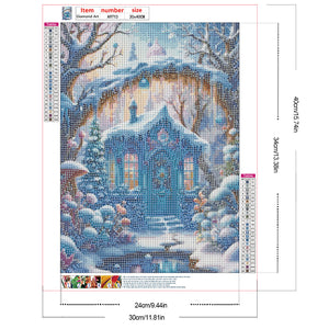 Ice House 30*40CM Full Round Drill Diamond Painting Drill Diamond Painting