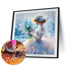 Load image into Gallery viewer, Bouquet Dress Butterfly Wings Girl 40*40CM Full Round Drill Diamond Painting Drill Diamond Painting
