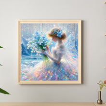 Load image into Gallery viewer, Bouquet Dress Butterfly Wings Girl 40*40CM Full Round Drill Diamond Painting Drill Diamond Painting
