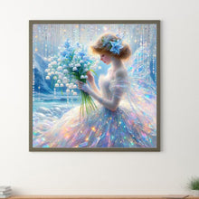 Load image into Gallery viewer, Bouquet Dress Butterfly Wings Girl 40*40CM Full Round Drill Diamond Painting Drill Diamond Painting
