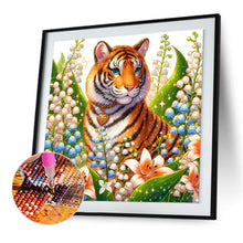 Load image into Gallery viewer, Tiger And Flowers 30*30CM Full Round Drill Diamond Painting Drill Diamond Painting
