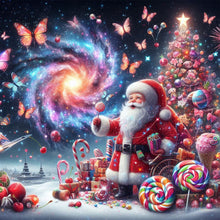 Load image into Gallery viewer, Santa Claus And Starry Sky 40*40CM Full Round Drill Diamond Painting Drill Diamond Painting
