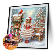 Load image into Gallery viewer, Christmas Girl 40*40CM Full Round Drill Diamond Painting Drill Diamond Painting
