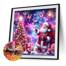 Load image into Gallery viewer, Santa Claus And The Dreamy Starry Sky 40*40CM Full Round Drill Diamond Painting Drill Diamond Painting
