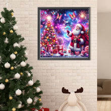 Load image into Gallery viewer, Santa Claus And The Dreamy Starry Sky 40*40CM Full Round Drill Diamond Painting Drill Diamond Painting
