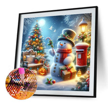 Load image into Gallery viewer, Christmas Snowman 40*40CM Full Round Drill Diamond Painting Drill Diamond Painting
