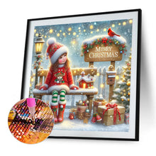 Load image into Gallery viewer, Christmas Girl 40*40CM Full Round Drill Diamond Painting Drill Diamond Painting
