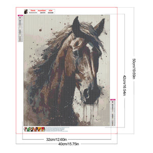 Horse 40*50CM Full Round Drill Diamond Painting Drill Diamond Painting