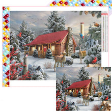 Load image into Gallery viewer, Snow House 40*50CM Full Square Drill Diamond Painting Drill Diamond Painting
