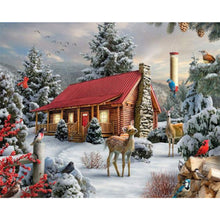 Load image into Gallery viewer, Snow House 40*50CM Full Square Drill Diamond Painting Drill Diamond Painting
