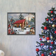 Load image into Gallery viewer, Snow House 40*50CM Full Square Drill Diamond Painting Drill Diamond Painting
