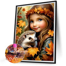 Load image into Gallery viewer, Girl Holding A Hedgehog 40*50CM Full Square Drill Diamond Painting Drill Diamond Painting
