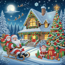 Load image into Gallery viewer, Christmas Atmosphere House 30*30CM Special Shaped Drill Diamond Painting Drill Diamond Painting
