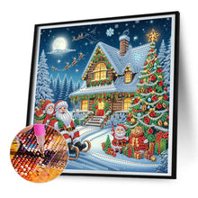 Load image into Gallery viewer, Christmas Atmosphere House 30*30CM Special Shaped Drill Diamond Painting Drill Diamond Painting
