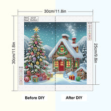 Load image into Gallery viewer, Christmas Atmosphere House 30*30CM Special Shaped Drill Diamond Painting Drill Diamond Painting
