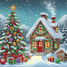 Load image into Gallery viewer, Christmas Atmosphere House 30*30CM Special Shaped Drill Diamond Painting Drill Diamond Painting
