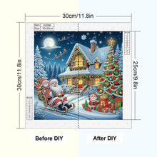 Load image into Gallery viewer, Christmas Atmosphere House 30*30CM Special Shaped Drill Diamond Painting Drill Diamond Painting
