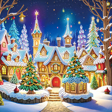 Load image into Gallery viewer, Christmas Atmosphere House 30*30CM Special Shaped Drill Diamond Painting Drill Diamond Painting
