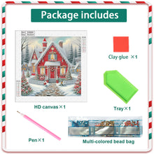 Load image into Gallery viewer, Christmas Atmosphere House 30*30CM Special Shaped Drill Diamond Painting Drill Diamond Painting
