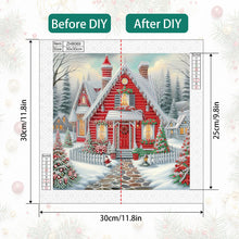 Load image into Gallery viewer, Christmas Atmosphere House 30*30CM Special Shaped Drill Diamond Painting Drill Diamond Painting
