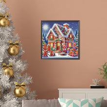 Load image into Gallery viewer, Christmas Atmosphere House 30*30CM Special Shaped Drill Diamond Painting Drill Diamond Painting
