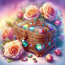 Load image into Gallery viewer, Rose Treasure Box 30*30CM Full Round Drill Diamond Painting Drill Diamond Painting
