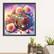 Load image into Gallery viewer, Rose Treasure Box 30*30CM Full Round Drill Diamond Painting Drill Diamond Painting
