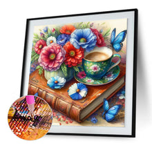 Load image into Gallery viewer, Bouquet Coffee Butterfly 30*30CM Full Round Drill Diamond Painting Drill Diamond Painting
