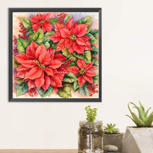 Load image into Gallery viewer, Poinsettia 30*30CM Full Round Drill Diamond Painting Drill Diamond Painting
