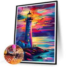 Load image into Gallery viewer, Sunset Lighthouse 30*40CM Full Round Drill Diamond Painting Drill Diamond Painting
