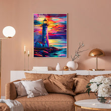 Load image into Gallery viewer, Sunset Lighthouse 30*40CM Full Round Drill Diamond Painting Drill Diamond Painting
