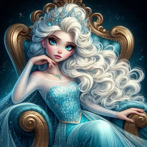 Disney Princess Elsa 40*40CM(Canvas) Full Round Drill Diamond Painting