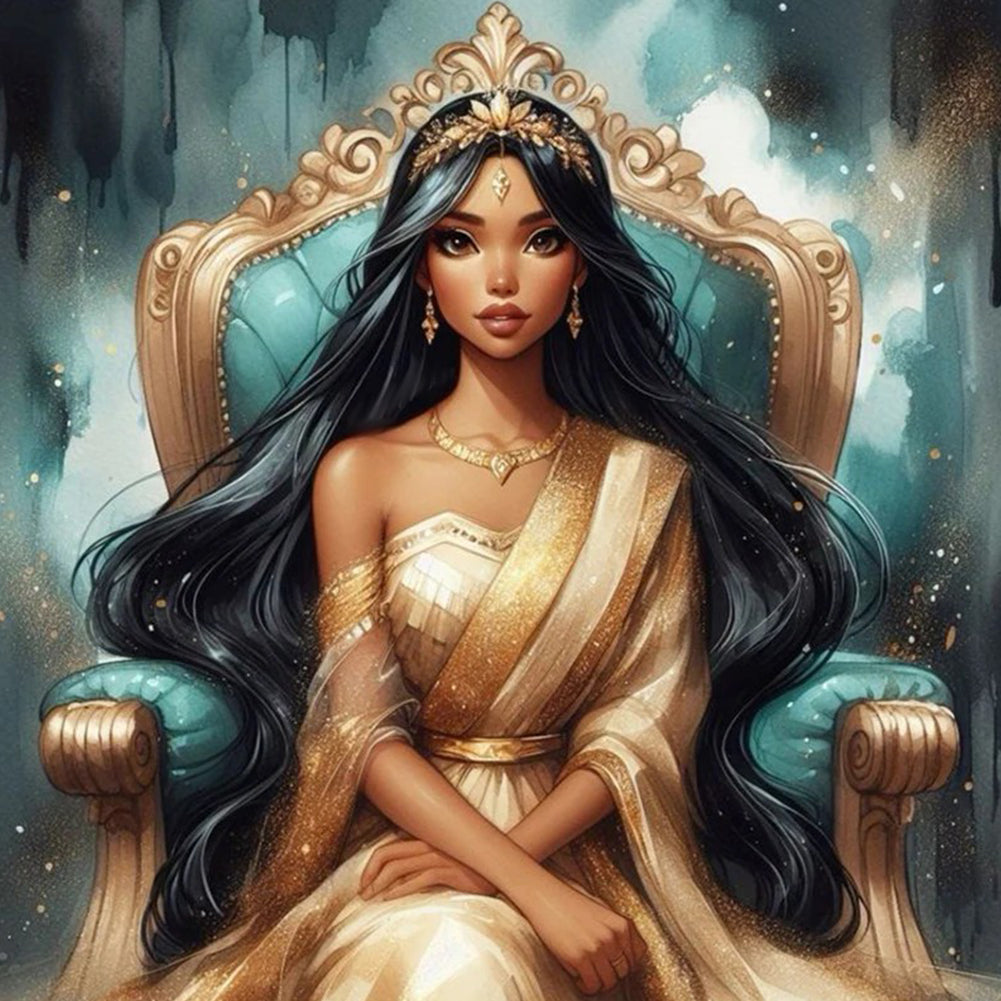 Disney Princess Jasmine 40*40CM(Canvas) Full Round Drill Diamond Painting