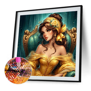 Disney Princess Belle 40*40CM(Canvas) Full Round Drill Diamond Painting