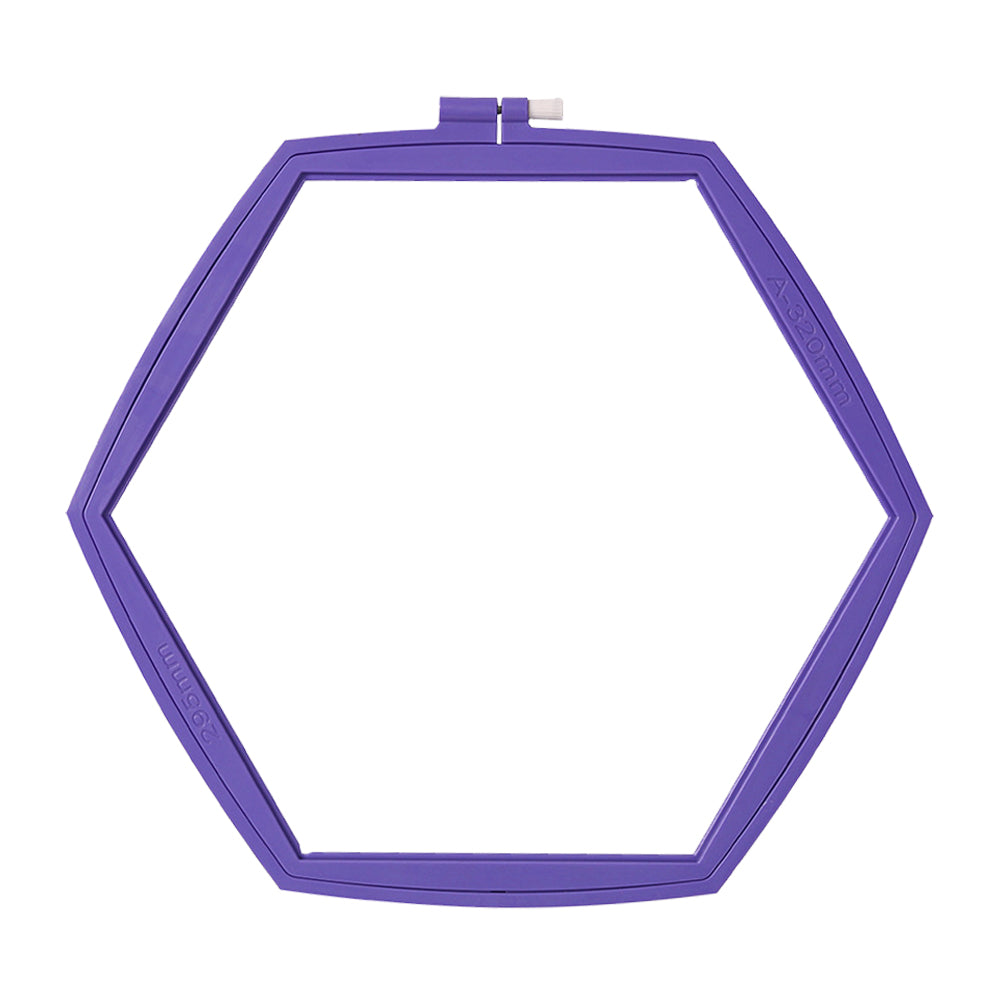 Hexagon Embroidery Hoops Cross Stitch Hoop for Quilting Stitching (Violet)
