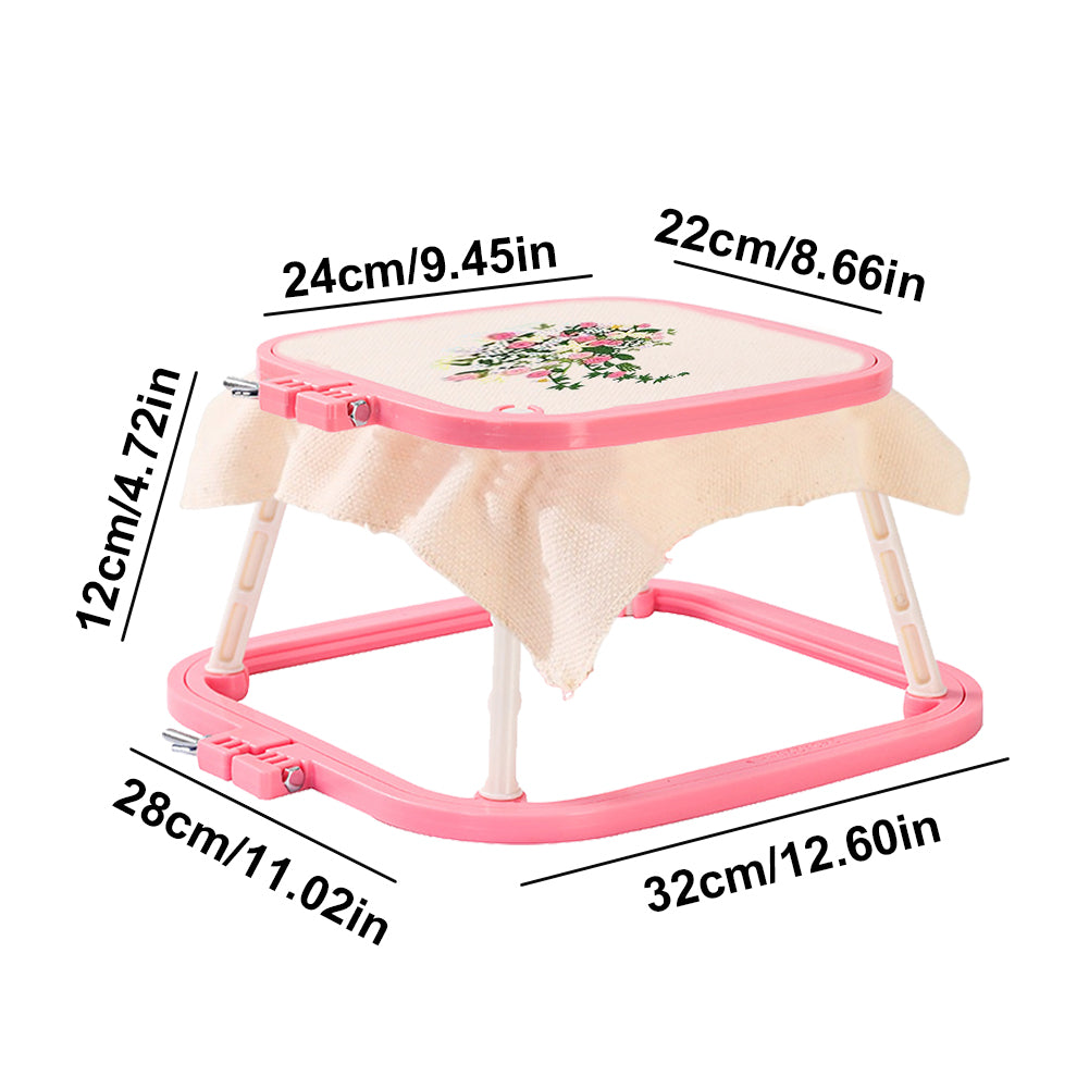 Cross Stitch Rack Trapezoid Quilting Frame for Quilting Stitching (Pink L)