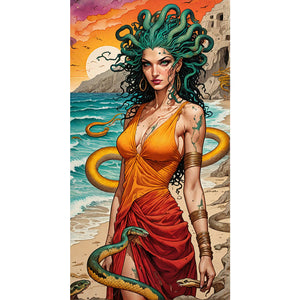 Huancan - Medusa - 40*75CM 11CT 3 Stamped Cross Stitch