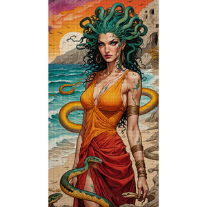 Huancan - Medusa - 40*75CM 11CT 3 Stamped Cross Stitch