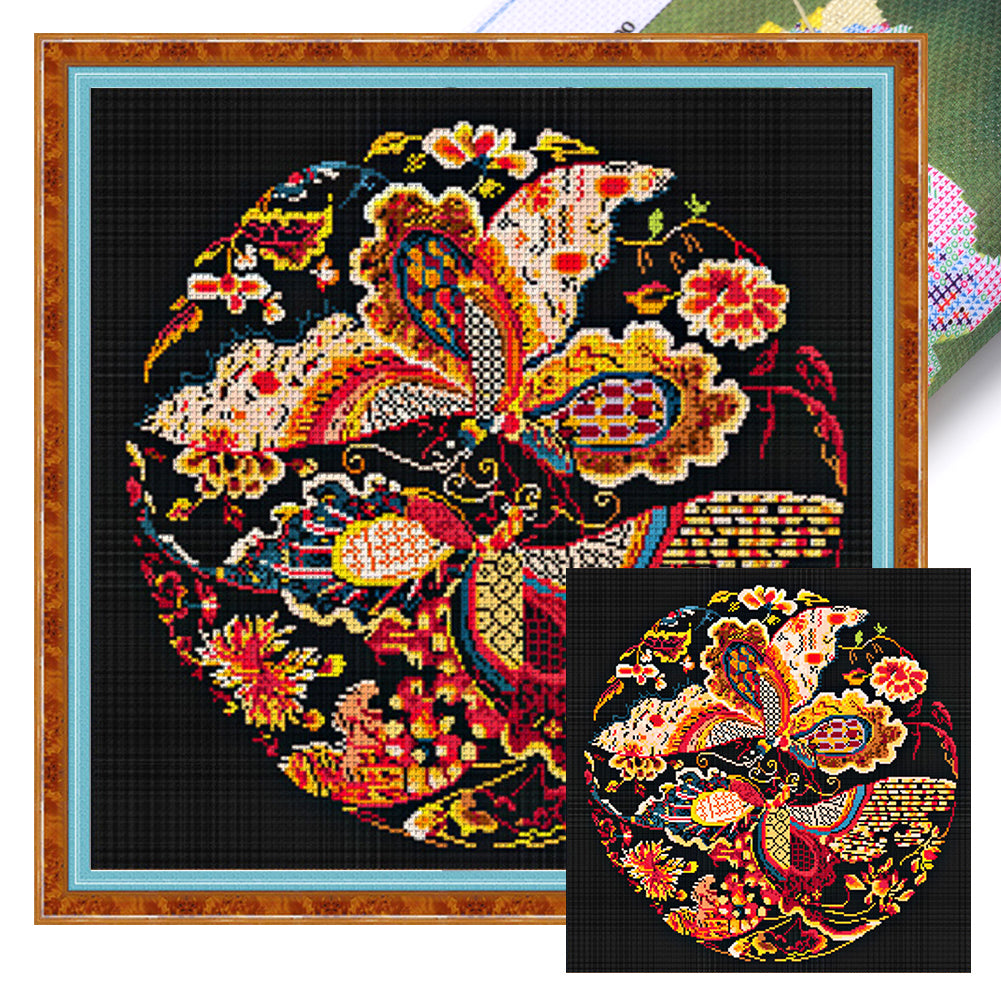 Spring Brand - Flying Phoenix - 60*60CM 11CT 3 Stamped Cross Stitch