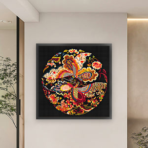 Spring Brand - Flying Phoenix - 60*60CM 11CT 3 Stamped Cross Stitch