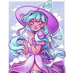 Green-Haired Witch 40*50CM(Canvas) Full Round Drill Diamond Painting